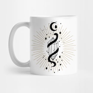 Magical Snake with Crystal under the Moon Mug